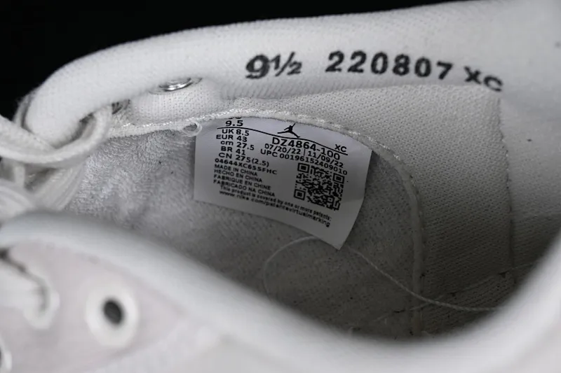 All categories Air Jordan Jordan series basketball shoes Air Jordan 1 Low Y version Uion LA x Air Jordan AJ1 KO Low joint white and gray low-top retro basketball shoes DZ4864-100